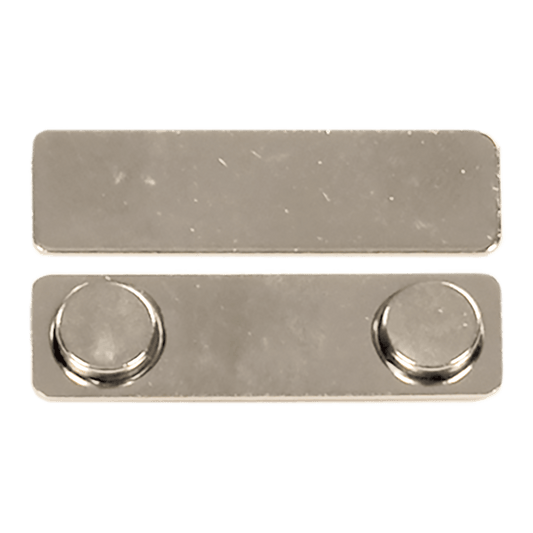 1 3/4" x 1/2" Metal 2-Post Magnet with Adhesive