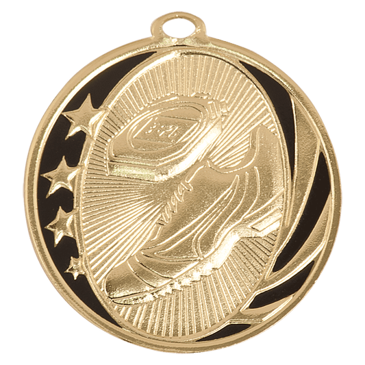 Bright Gold 2" Track Laserable MidNite Star Medal