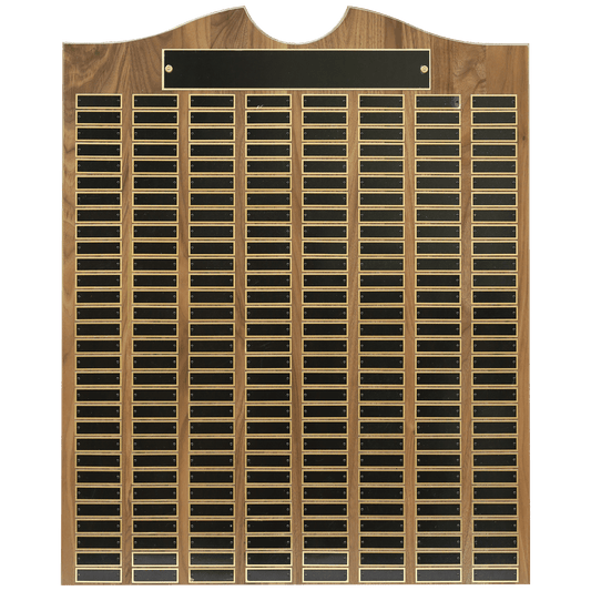 28" x 35" American Walnut Roster Plaque w/ 240 Plates