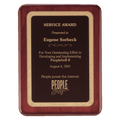 Rosewood Piano Finish Plaque with Black/Gold 3 8" x 10 1/2" Florentine DesignLaserFX Plate