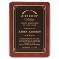 Rosewood Piano Finish Plaque with Black/Gold 2 8" x 10 1/2" Florentine DesignLaserFX Plate