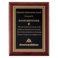 Rosewood Piano Finish Plaque with Gold Border Black 2 7" x 9" Airflyte Premium LaserFX Plate