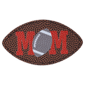 3 1/2" x 2" Football Shaped Laserable Leatherette Patch with Adhesive