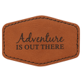 Rawhide 3" x 2" Hex Laserable Leatherette Patch with Adhesive