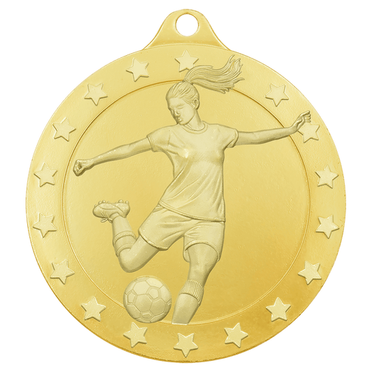 2" Radiance Female Soccer Medal - Gold