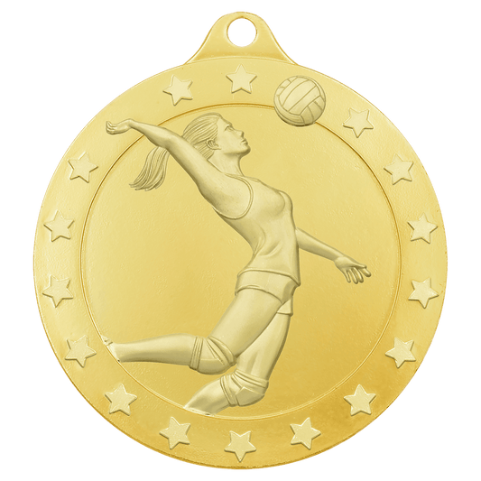 2" Radiance Female Volleyball Medal - Gold
