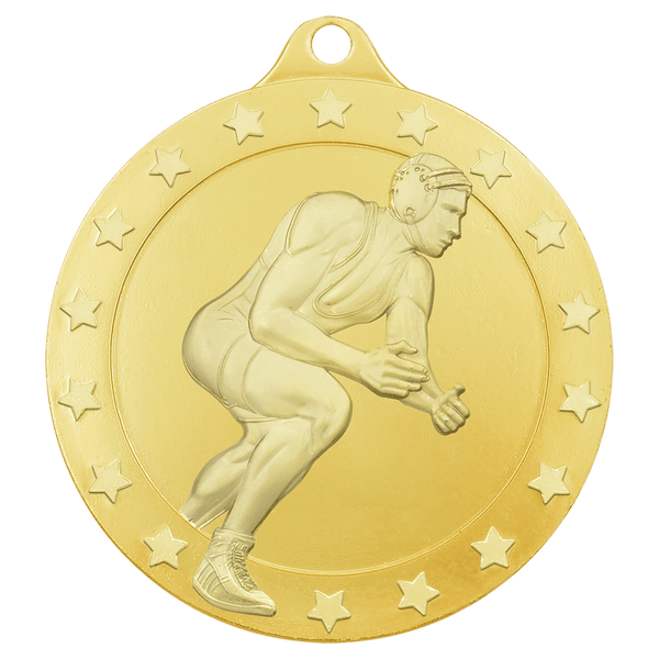 2" Radiance Male Wrestling Medal - Gold