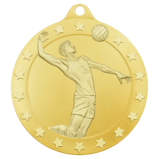 Gold 2 3/4" Radiance Male Volleyball Medal
