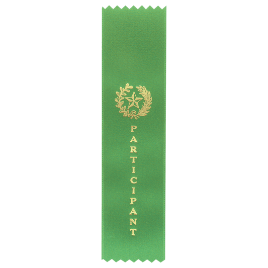 Green Participant Pinked Top Ribbon