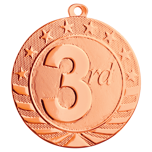 2" Bright Bronze 3rd Place Starbrite Medal