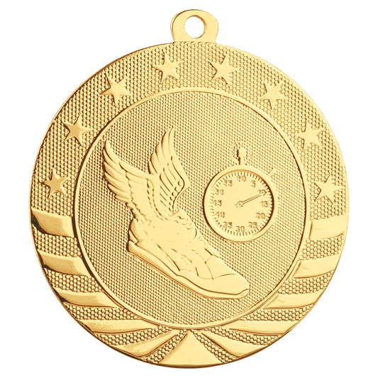 Bright Gold 2 3/4" Track Starbrite Medal