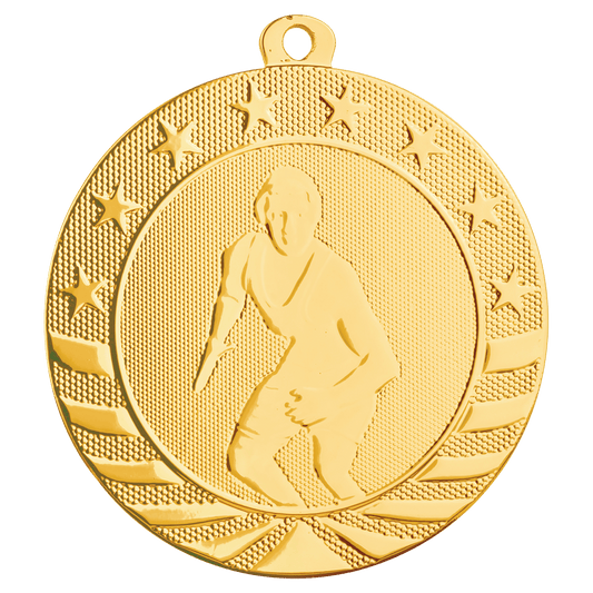 Bright Gold 2 3/4" Wrestling Starbrite Medal