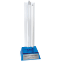 8 1/2" Blue Star Column Acrylic with Blue Base