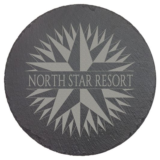 9 3/4" Round Slate Decor with Foam Pads