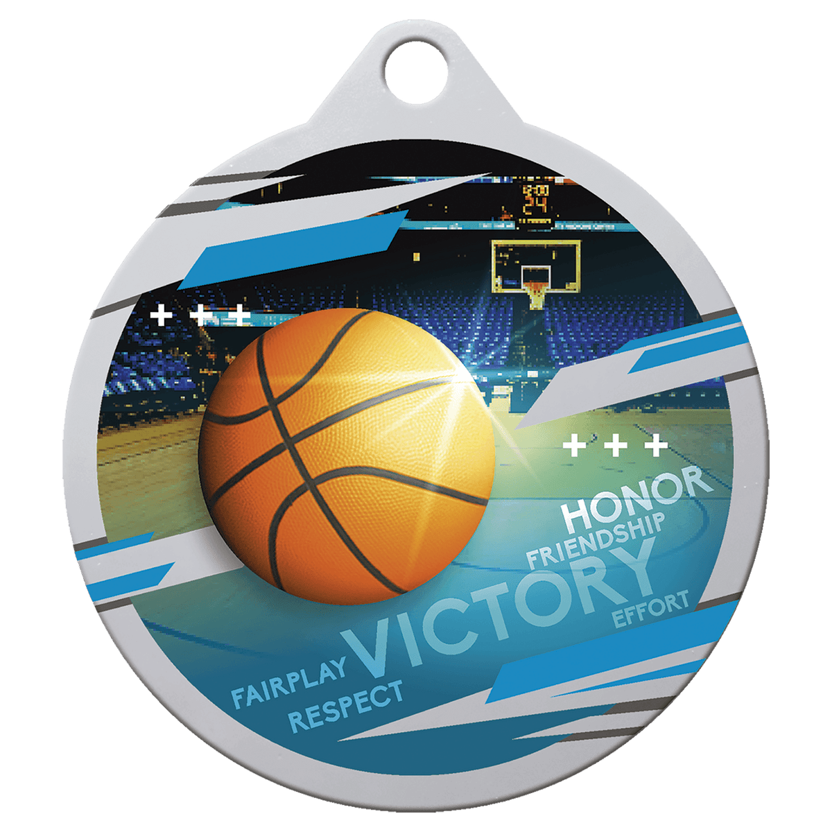 2" Inspire Basketball Medal - Silver