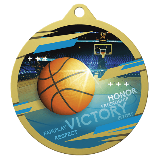 2 3/4" Inspire Basketball Medal - Gold