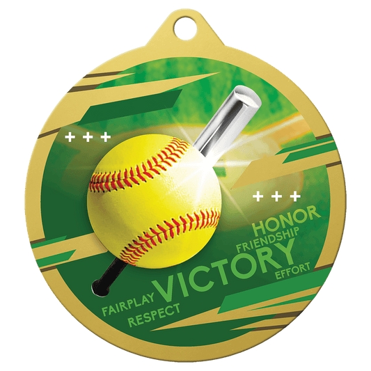 2 3/4" Inspire Softball Medal - Gold