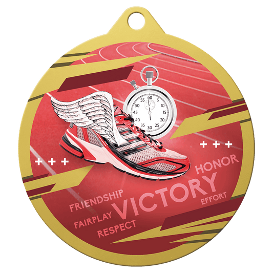 2 3/4" Inspire Track Medal - Gold