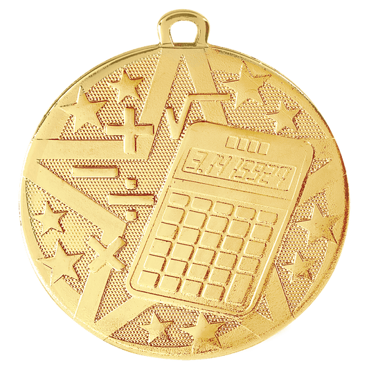 Gold 2" Superstar Math Medal