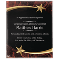 Red 7" x 9" Marble Shooting Star Acrylic Plaque