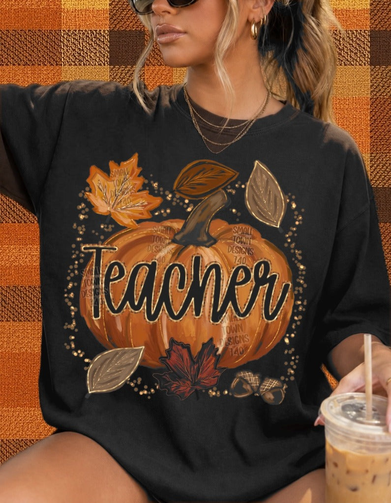 Fall Teacher DTF T-Shirt