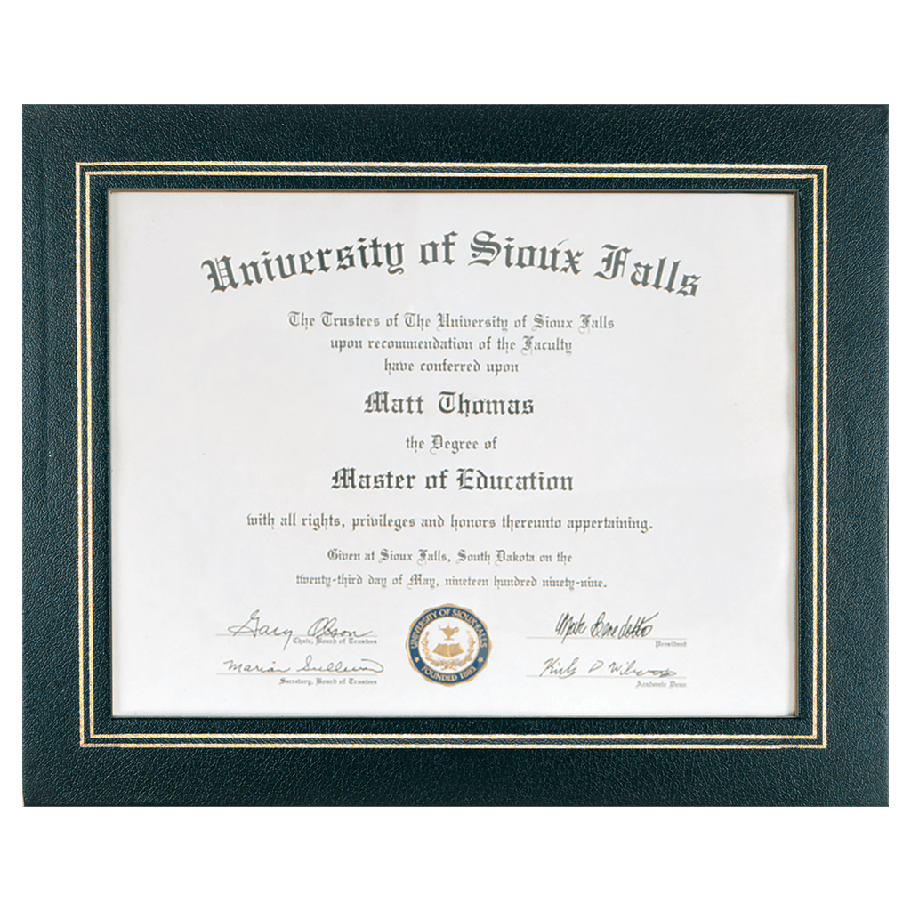 13 1/4" x 10 3/4" Black Certificate Holder